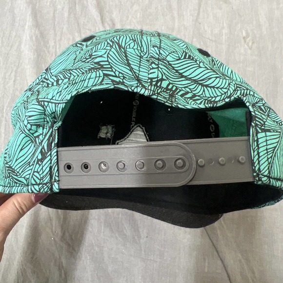 Double Portion Supply Oahu Golf Apparel Hat Hawaii AOP Embroidered Black Denim - Picture 7 of 8